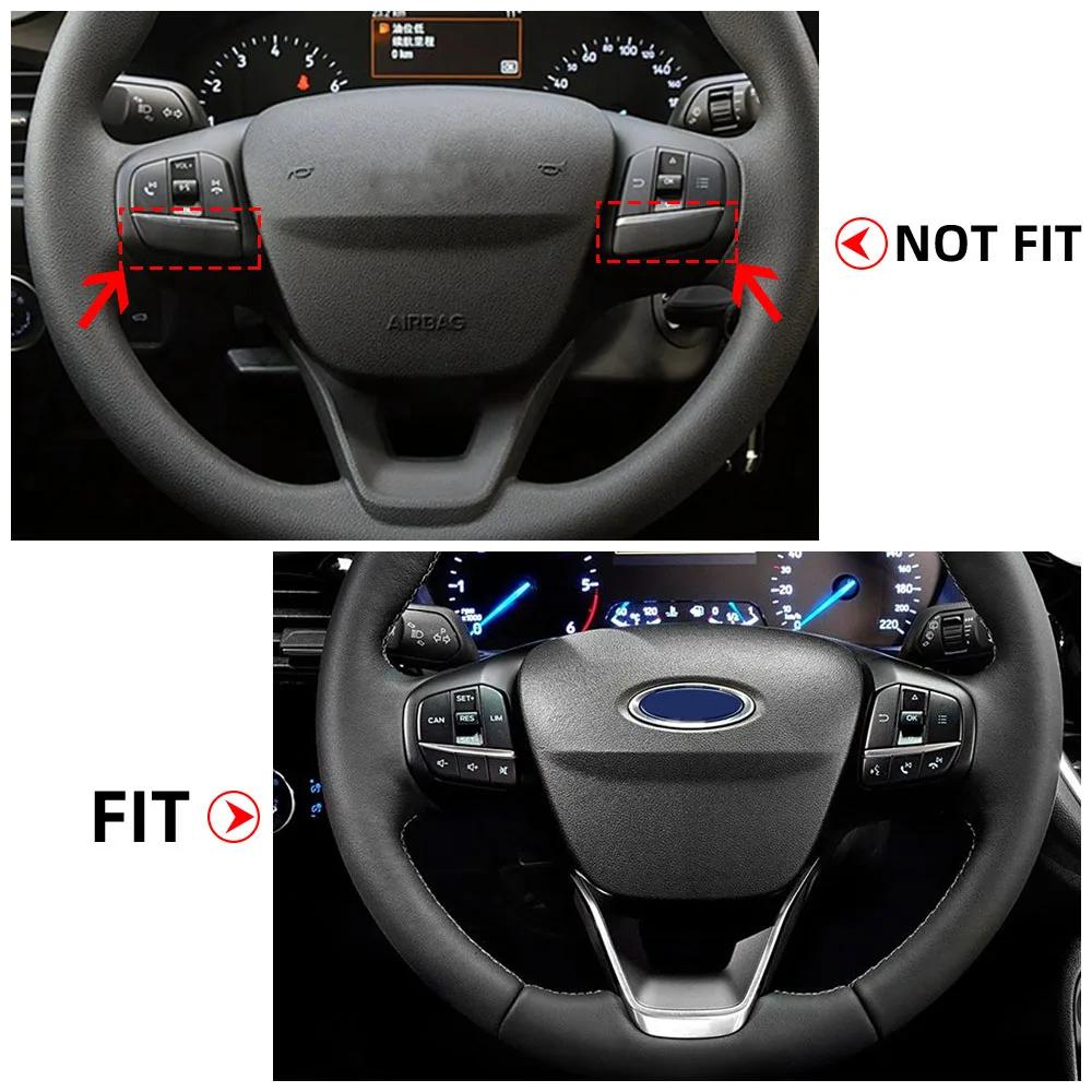 For Ford Fiesta MK8 2017-2019 Focus 4 MK4 2019-2025 Steering Wheel Panel Trim Frame Decoration Sticker Cover Accessories