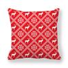 Creative And Unique Christmas Deer Digital Printing Short Plush Pillow Covers For Car Sofa Office Cushion Cover Home Goods