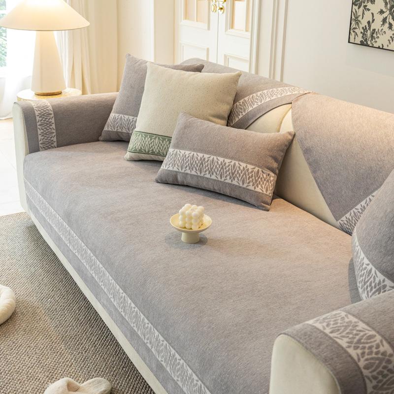 

Подушка для дивана Четыре сезона Универсальный Легкая роскошь Высококлассный Кожаный чехол для дивана Нескользящие Подушки для сиденья Чехол для спинки Полотенце 110*210cm