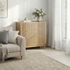 Modern Chest of Drawers in Medieval Country House Style with Three Drawers, Suitable for Living Room, Bedroom, Hallway, Oak Color.
