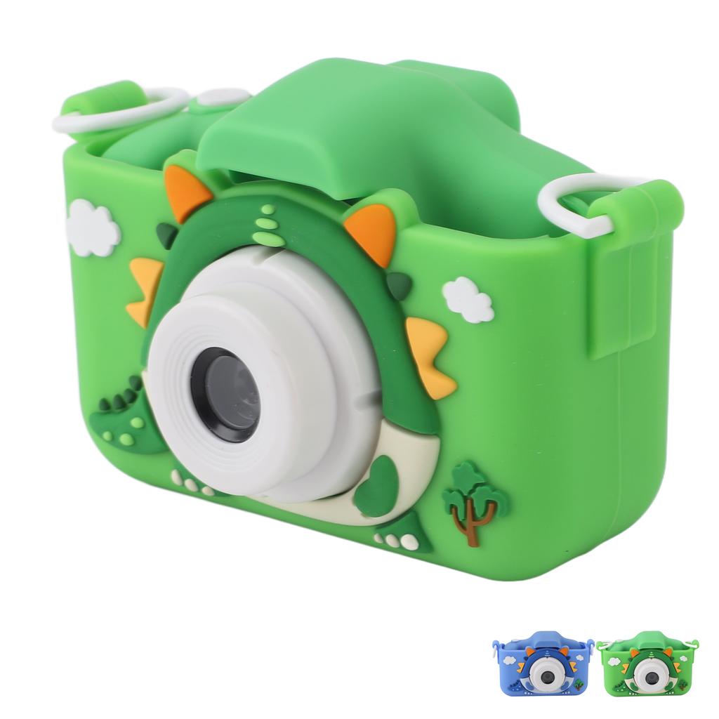 Dětský fotoaparát Roztomilý kreslený design dinosaura Multifunkční 2,0palcový displej 400mAh Selfie digitální fotoaparát