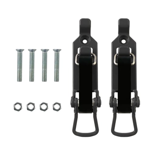 GUOOL 2x Shovel Mounts for Roof Racks, Shovel Holder Clamps, Wear-Resistant Quick Release with Screws, Strong Hammer Holder, Tool Organizer, Black