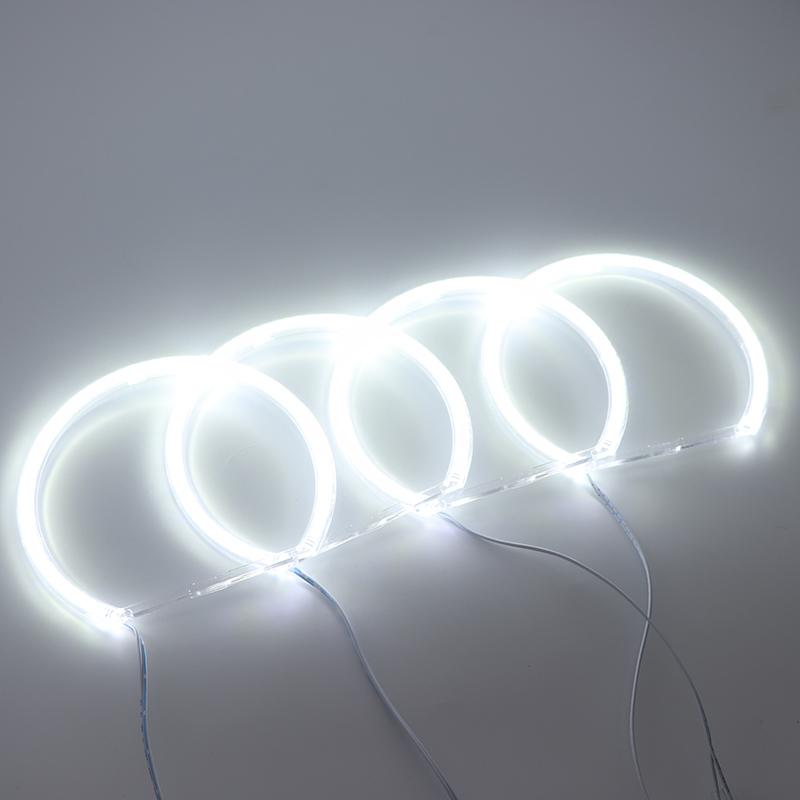 HochiTech for BMW E36 E38 E39 E46 Projector Ultra Bright SMD White LED Angel Eyes 2600LM 12V  Ring Kit Daytime Light 131mmx4