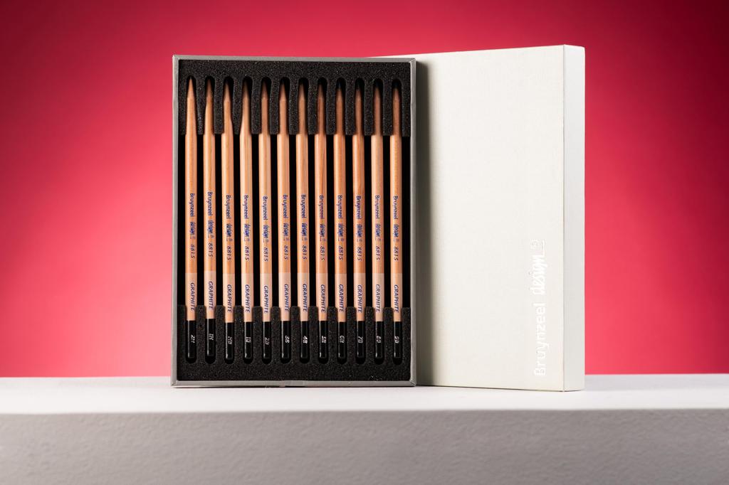 Bruynzeel Design Graphite 400026105 Pencils, 12-Piece Set,