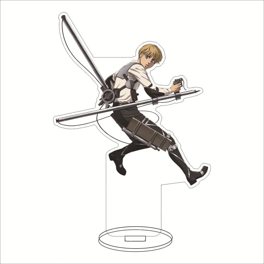 Anime Attack On Titan Acrylic Decorative Crafts Toy 15cm Mikasa ARMIN EREN Collectible Figures Desktop Home Decoration
