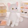 40cm Plush Cat Doll Toy Gentle Soft Stuffed White Gray Kitten Pillow Pet Deco Simulated Animal Present for Birthday Gift