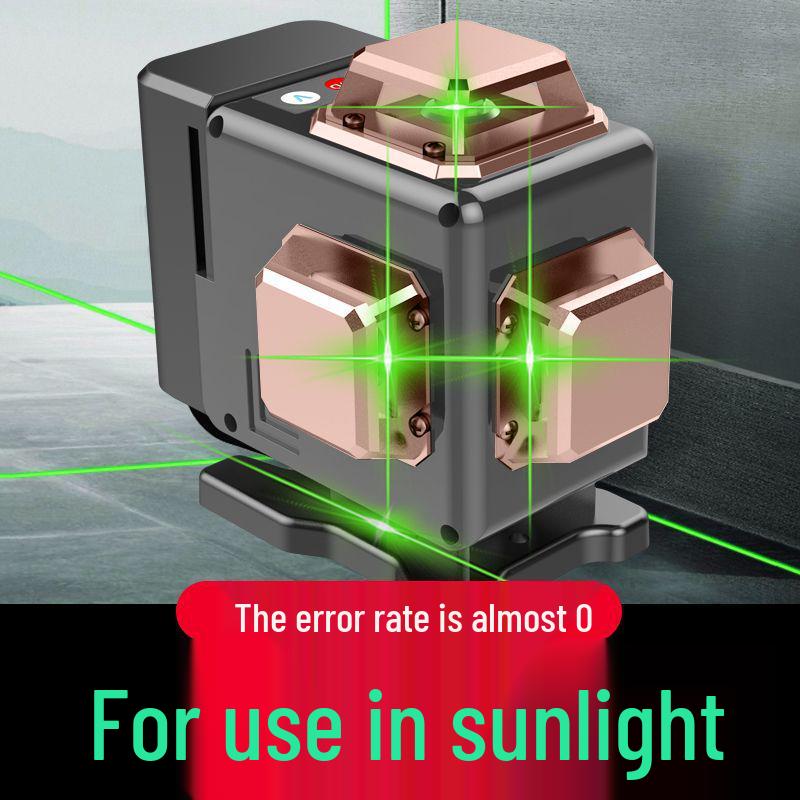 12-Line High-Precision Laser Level with Infrared for Indoor/Outdoor Use