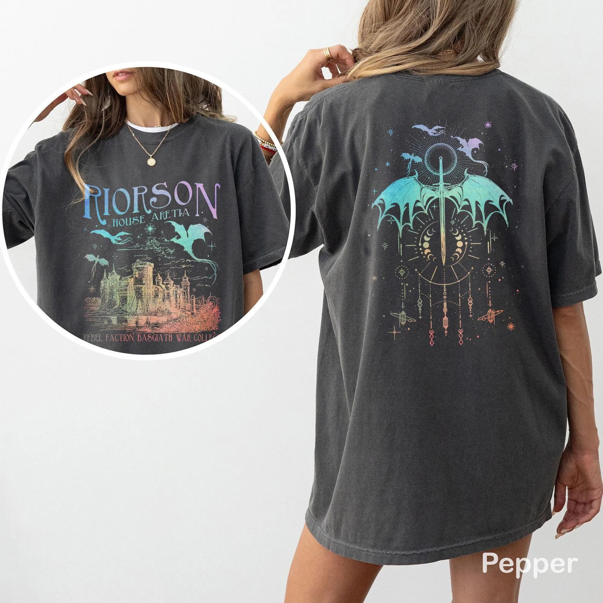 

Plus Size Summer Womens Vintage Basgiath War College TShirt Cotton Breathable Stylish Versatile Street Style Oversized 4XL