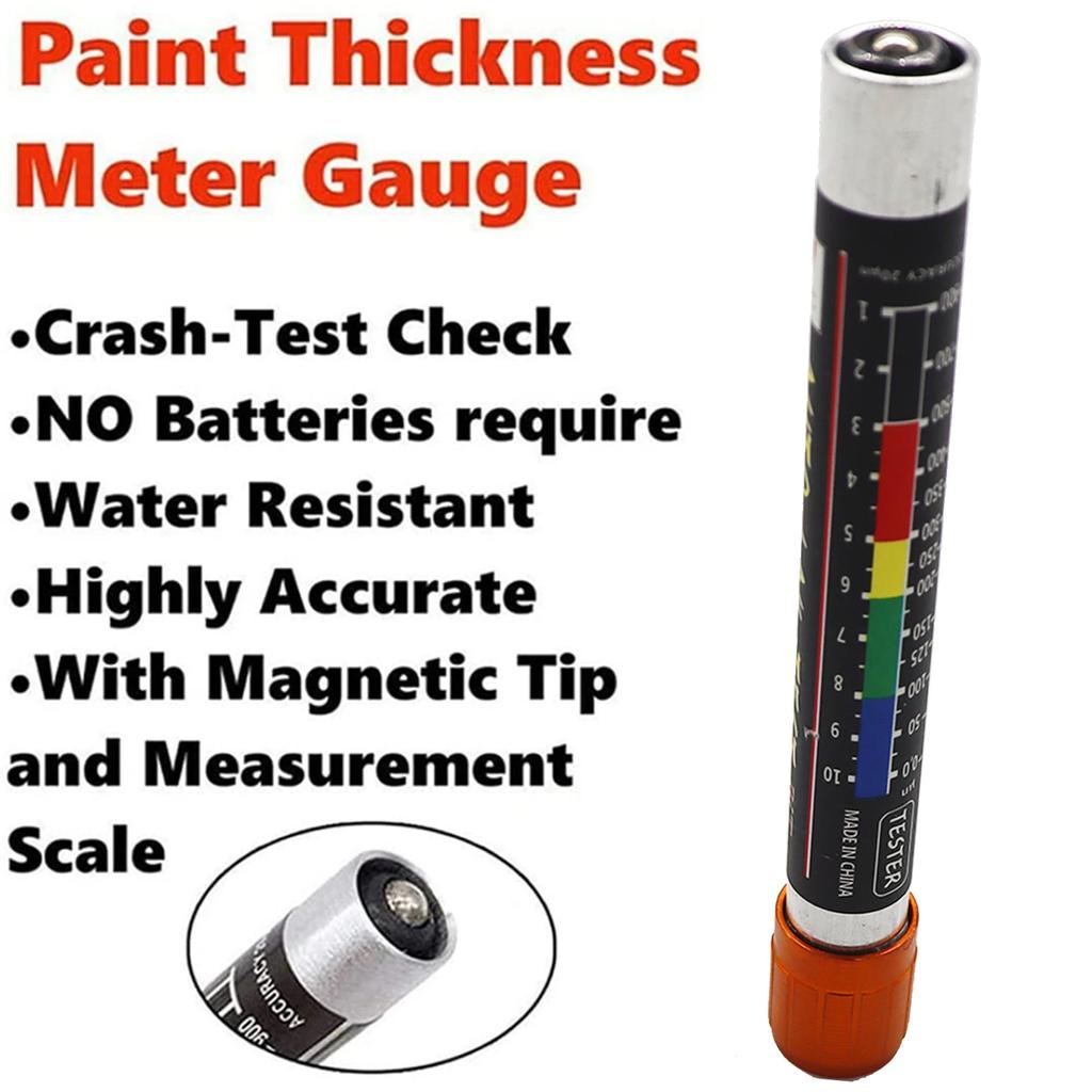 NEW Automotive Paint Film Tester Coating Thickness Gauge Quick Tester Paint Indicate Meter Test Tip With Magnetic Crash