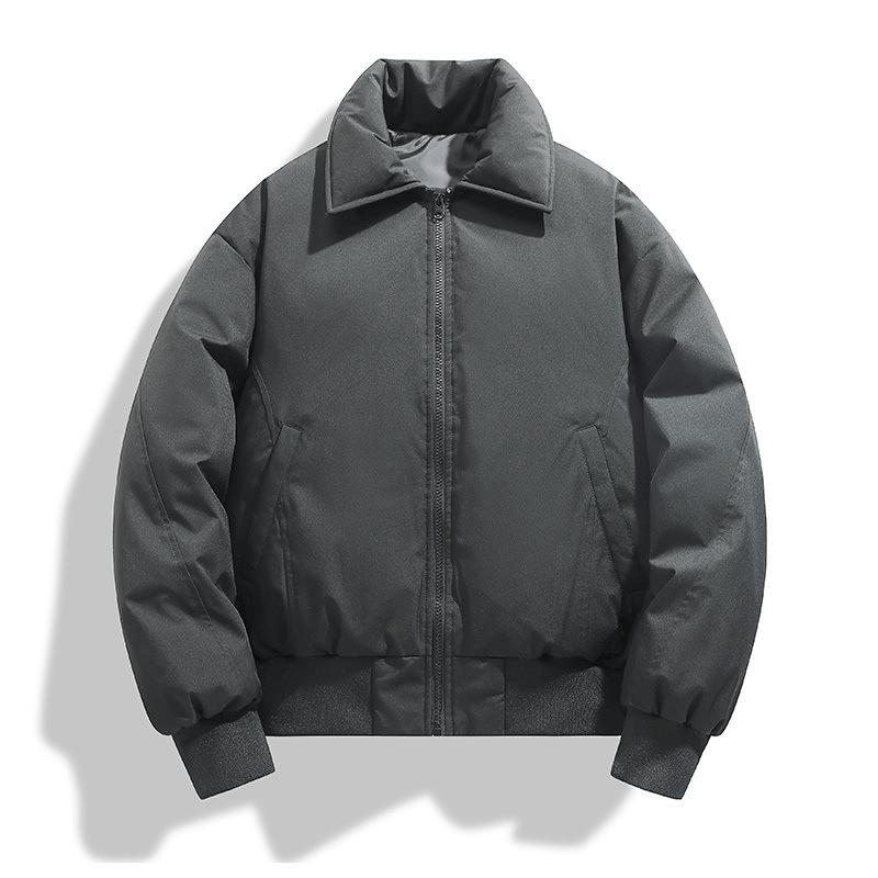 Baumwolljacke Herren und Damen gleich Winterverdickte Herren Baumwollkleidung Einfarbig Brotkleidung Jacke Mantel Herren Daunenjacke