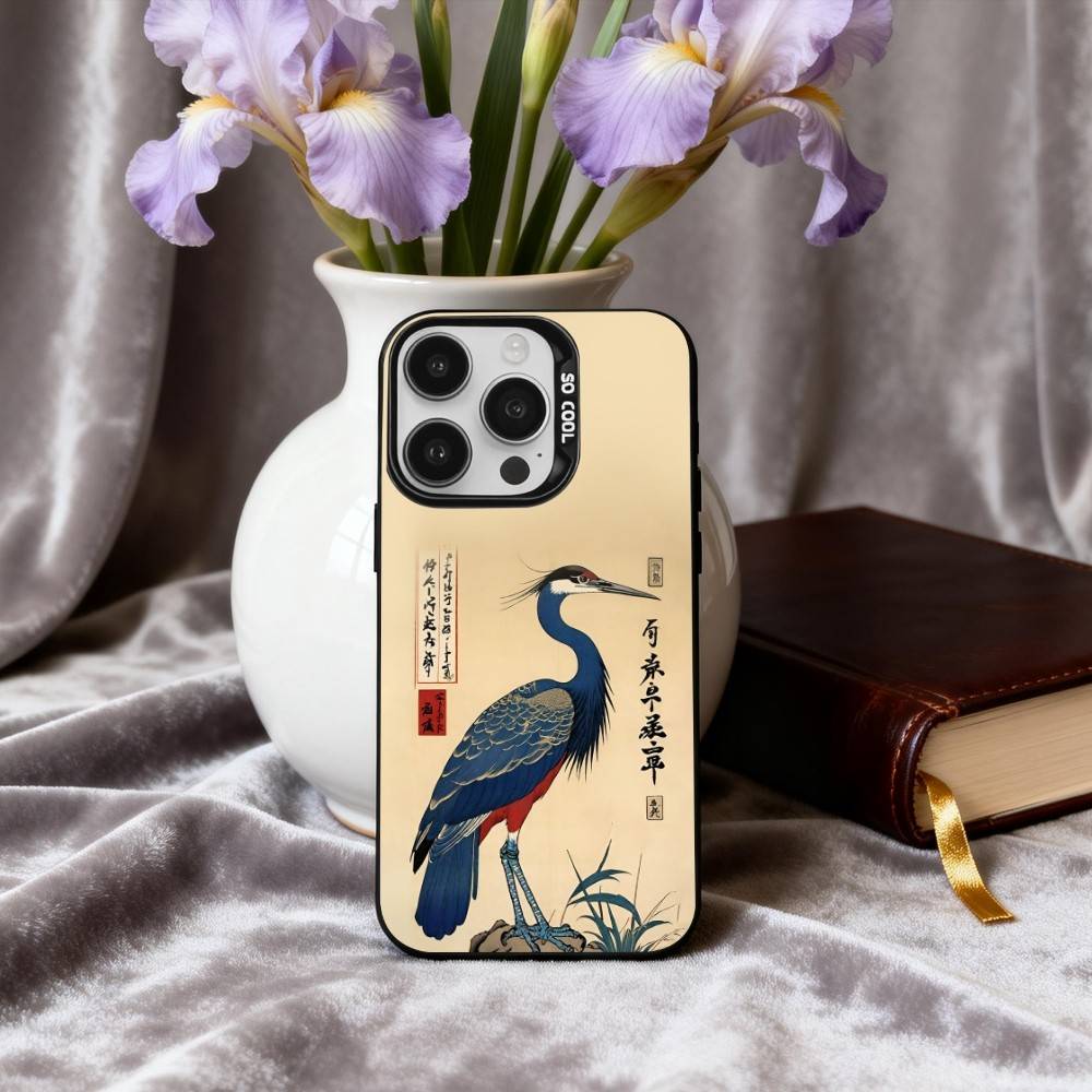 

J-Japan S-Style Укиё-э Чехол для телефона Для iPhone17,16,15,14,13,12,11 Plus,Pro Max Черный Конфетный серебристый чехол для телефона iPhone12PROMAX