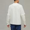 Adidas Solid Color Crew Neck Loose Long Sleeve T-Shirt Unisex Tops White HZ8821