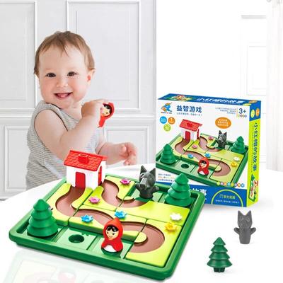 Little Red Riding Hood Smart Hide&Seek Board Games with Solution Skill-Building Puzzle Logic Game IQ Training Toy