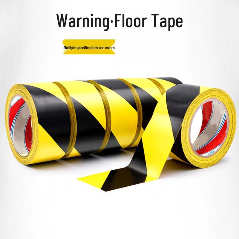 Abdo Black PVC Warning and Marking Tape (2 Rolls/Set, 33m Length)