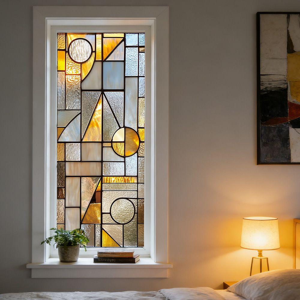 45*100cm Privacy Window Film Static Cling Frosted Window Film Stained Glass Stickers Glass Door