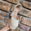 Fashion Luxury Handmade Full Pearls Beaded Platform Wedges Women Pumps Fashion Chunky Heeled Ultra High Heels Banquet Dress Wedding Shoe