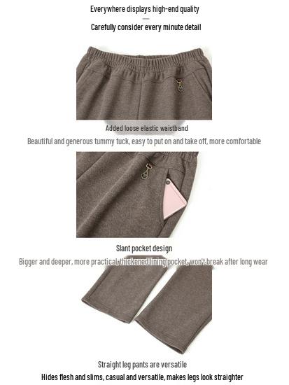 Elastyczne Spodnie z Wysokim Stanem dla Kobiet w Średnim Wieku i Starszych - Codzienne, Luźne Spodnie Jesienne