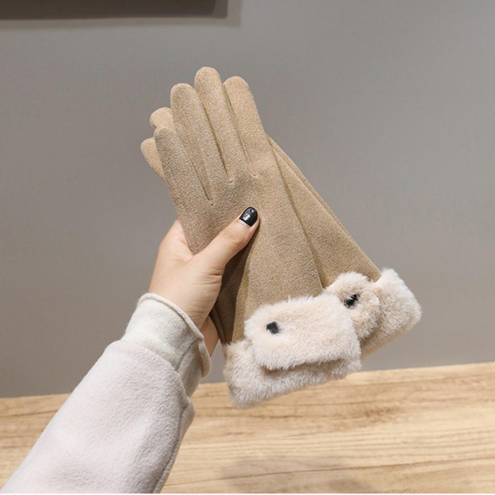 

Touchable Screen Winter Gloves Warm Skiing Gloves 2024 Driving Mittens Women Men хаки