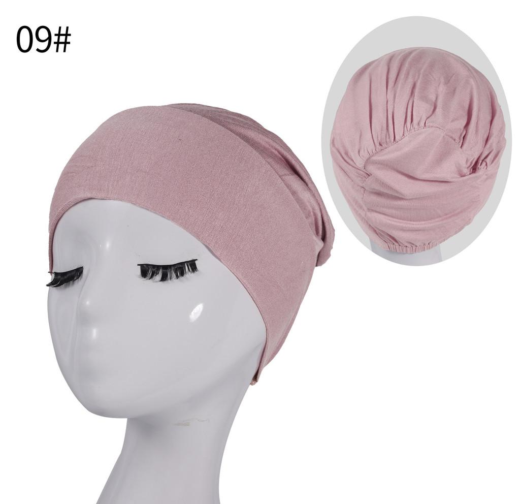 Silk Cotton Headscarf Cap With Elastic Fit For Casual Daily Wear