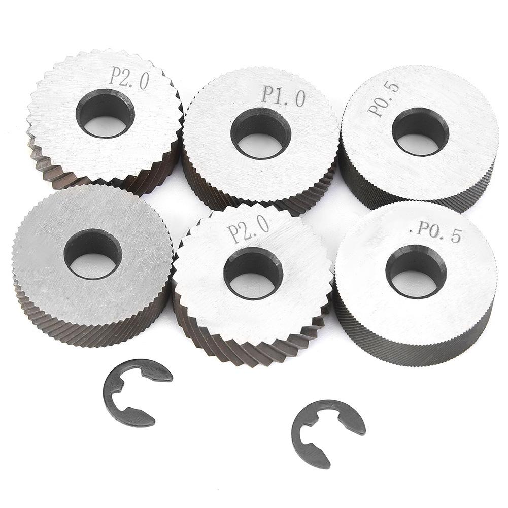 7 szt. Stalowe narzędzie do radełkowania Diagonalne podwójne koło Zestaw radełek liniowych 0,5 mm 1 mm 2 mm skok