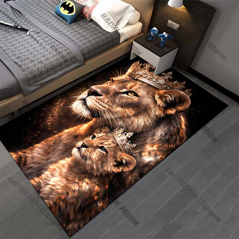 Royal lions bond and strength carpet Yoga living room room decor children's crawling mat doormat area rug games mat