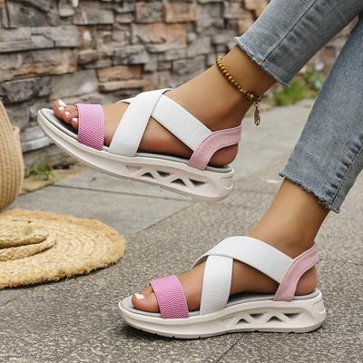New Large Size Women's Shoes Colored Beach Sandals Lightweight Soft Sole Women's Shoes Roman Sandals Round Head Breathable