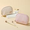 Stylish Waterproof Travel Cosmetic Bag For Women Half-Circle Cake Makeup Bag