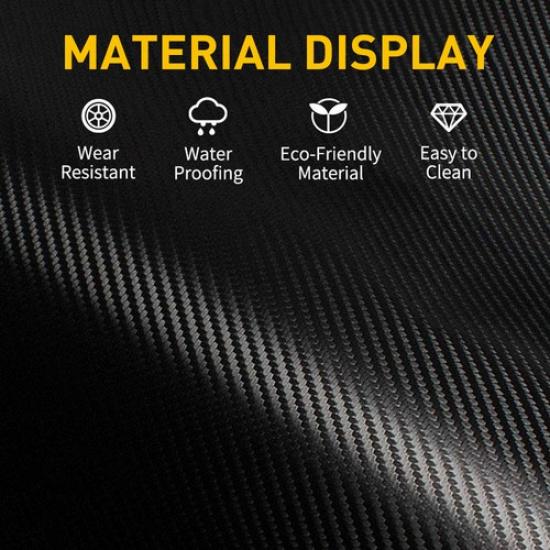 Black Carbon Fiber Film Car Trunk Guard Plate Sticker Moulding Trim Accessories