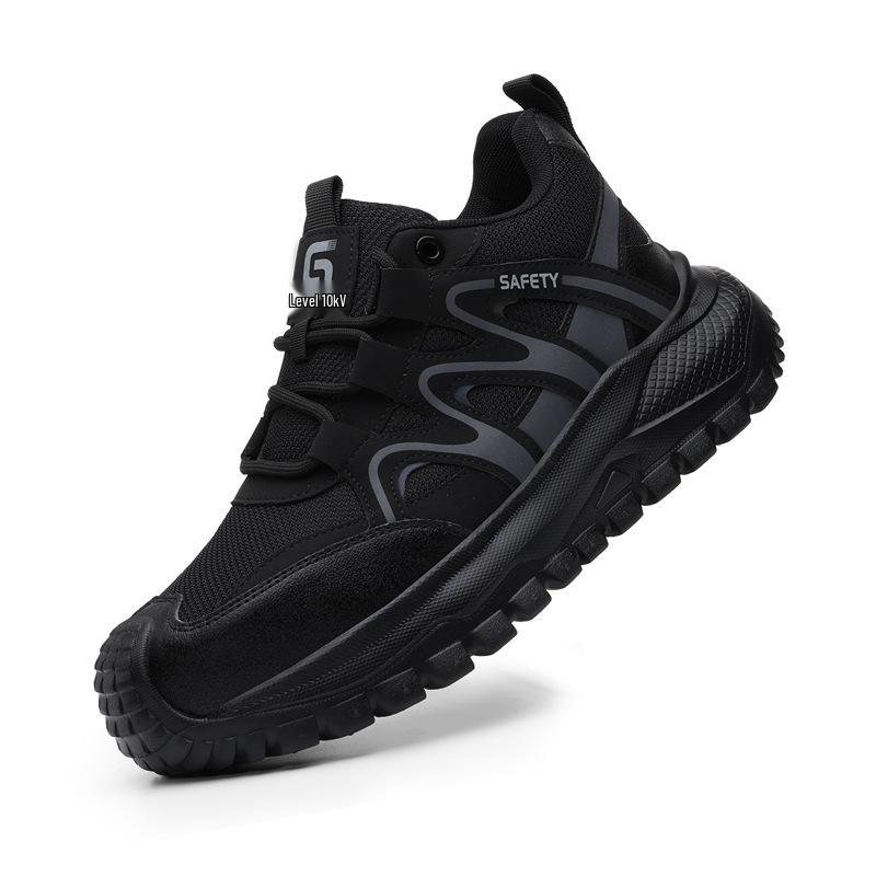 Men's 10KV Insulated Electrician Shoes, Anti-Smash & Puncture, European Standard, Fiberglass Toe, High Voltage Protection.
