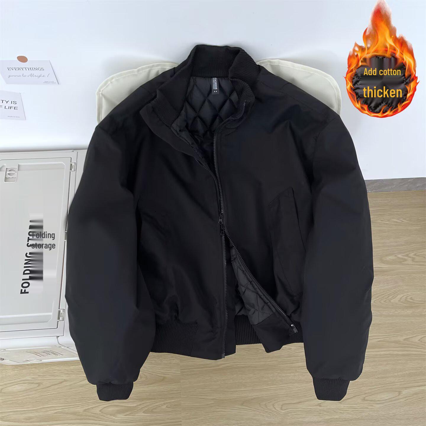 Унисекс Зимняя Модная Толстая Стеганая Хлопковая Куртка-Бомбер 3XL