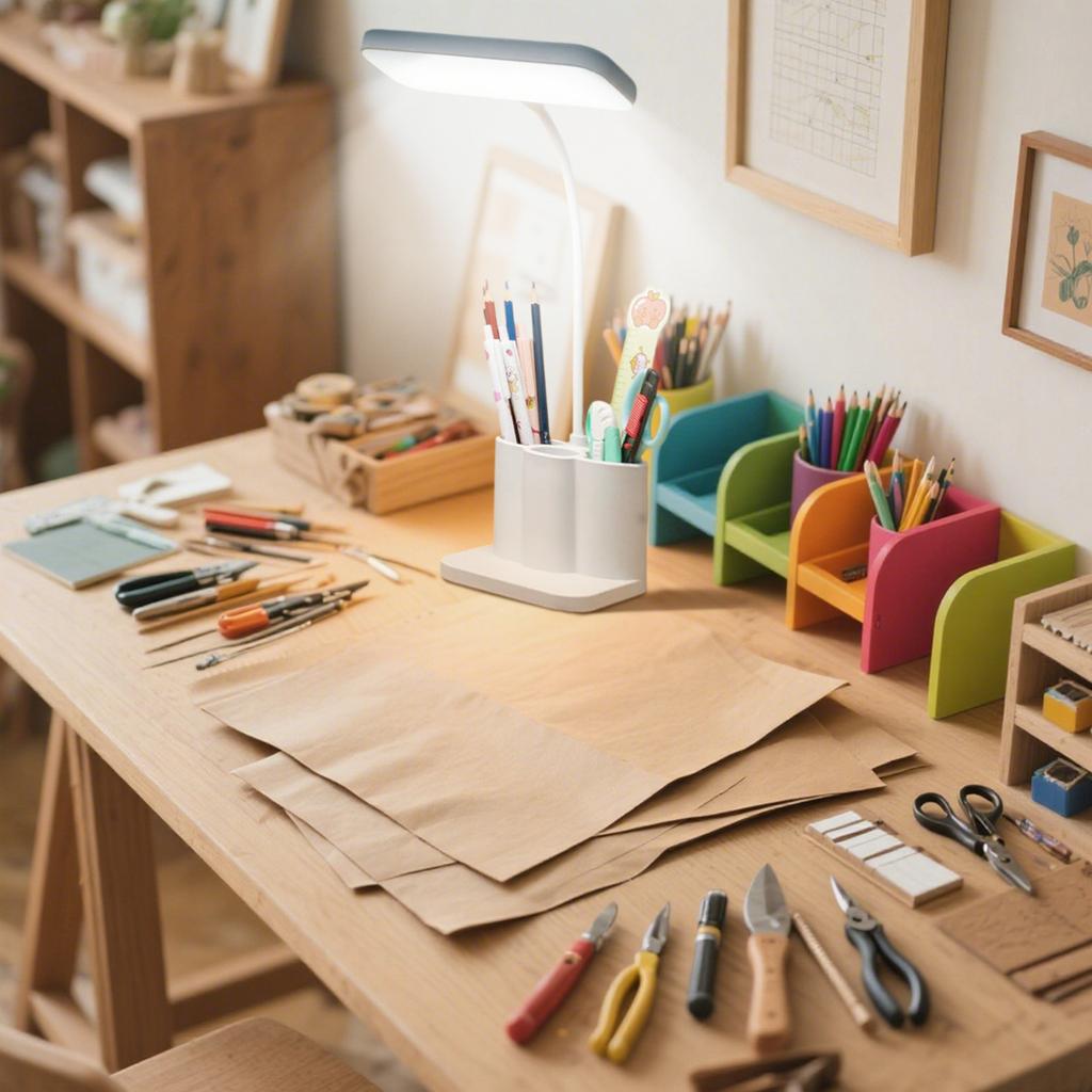 Desk Lamp, College Dormitory Dimming Desk Lamp, , Remote Control, Multiple Lighting Modes, LED Small Desk Lamp With Timer And Pen Holder, Desk Lamp