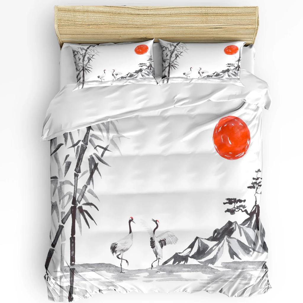 Mountain Snow Wolf Tree Duvet Cover Bed Bedding Set For Double Home Textile Quilt Cover Pillowcases Bedroom Bedding Set No Sheet