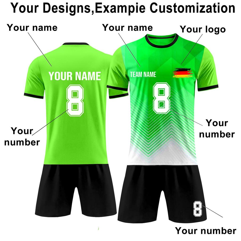 Personalised Shirts Kit Mens Girls With Name Number Custom Football Jerseys For Boys Training Suit