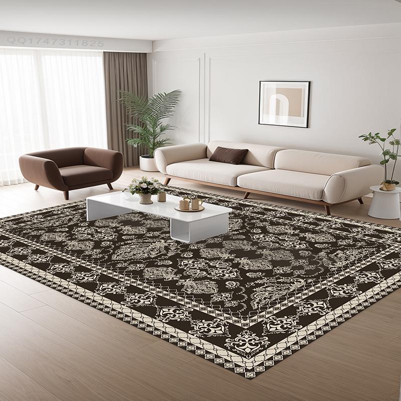 Perski Dywan do Salonu Geometryczny Retro Dywan Dekoracyjny na Dużą Powierzchnię Sypialnia Salon Zmywalny Antypoślizgowy Mata Podłogowa Łatwy do Czyszczenia