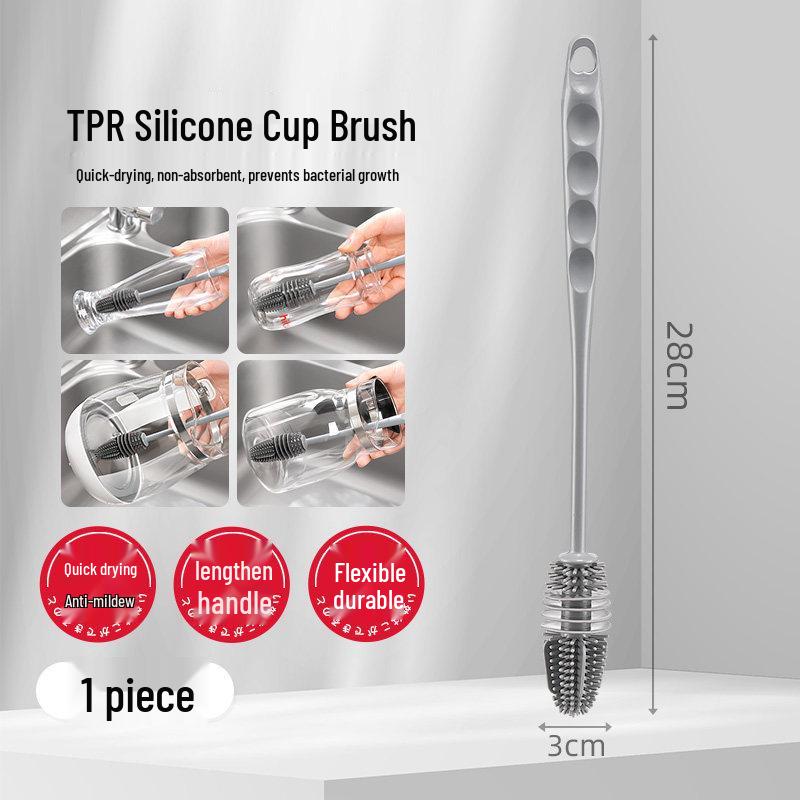 Japan Cup Milk Bottle Brush - Multi-Functional, Long Handle, No Dead Corners, Kitchen Cleaning Tool.