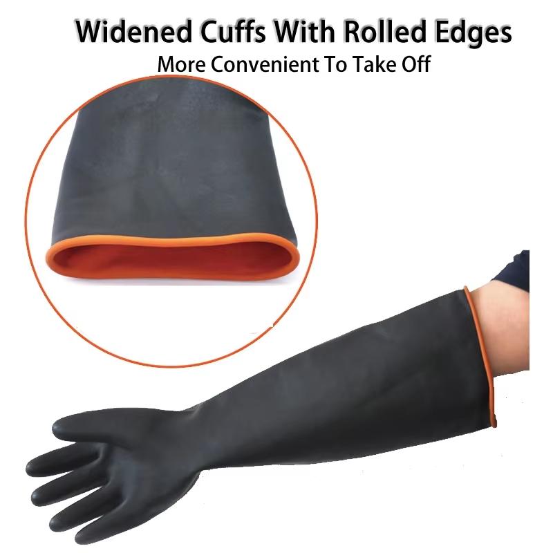 35-55cm Heavy-Duty Waterproof Latex Gloves Resistant To Chemical Acid Oil Resistant Family Industry Factory Work Safety Gloves