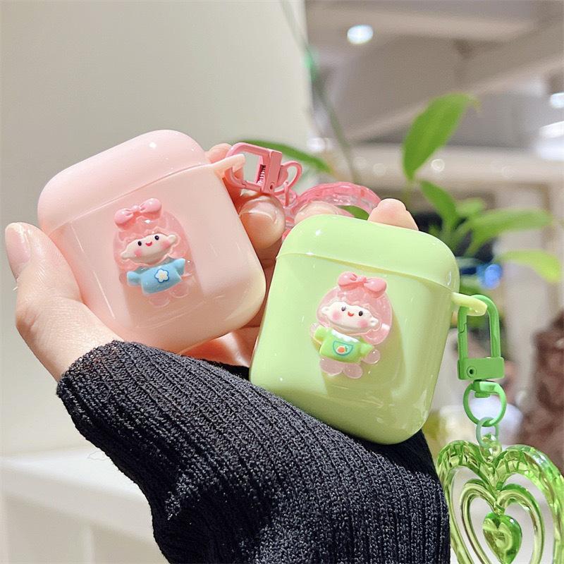 Xiaoqing Fresh Air Is Suitable For Airpodspro3 Apple Bluetooth Headset Cover Airpods1/2 Generation Soft Girl