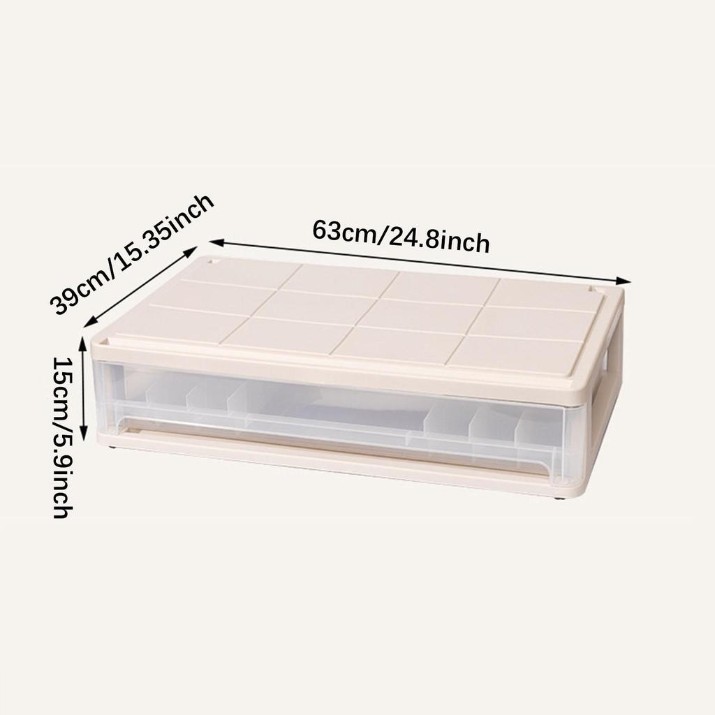 Under Bed Storage Box Closet Organizer Lidded Storage Bin Container for Study Room