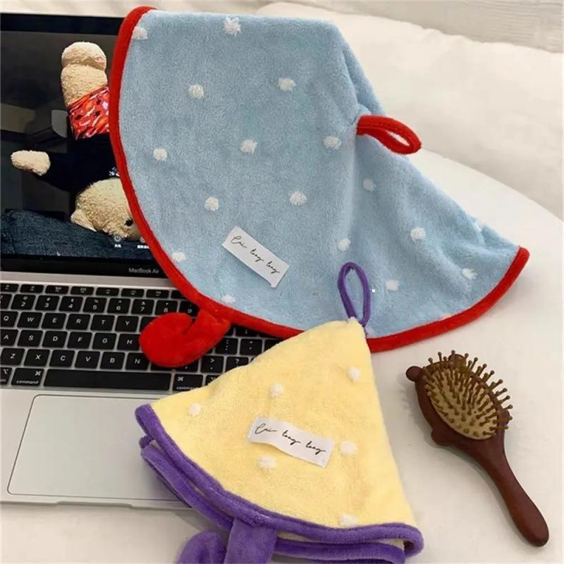 Mini Umbrella-Shaped Hand Towel, Cute Absorbent And Quick-Drying Bathroom Towel, Thickened Coral Fleece Kitchen Handkerchief