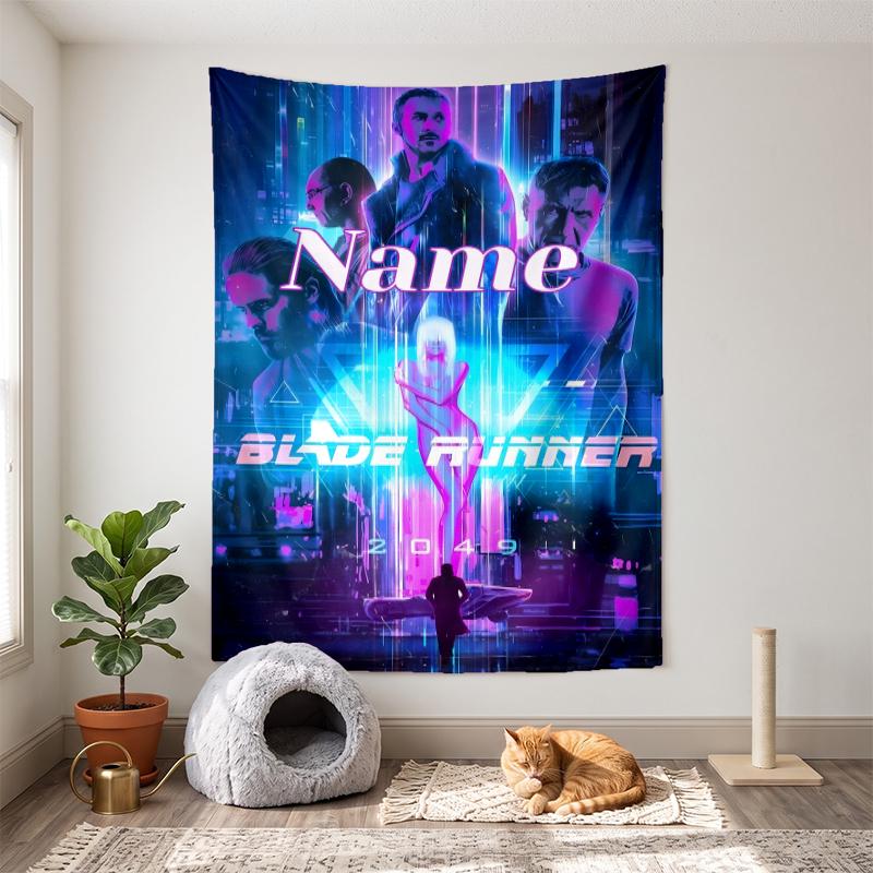 Blade Runner (1) Customizable Name Decorative Wall Tapestry Ideal Choice for Wall Decor In Bedrooms Living Rooms Dorms and Home