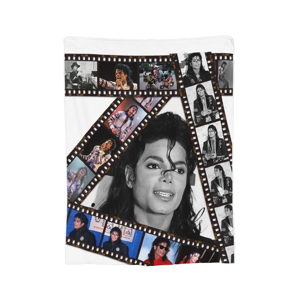 MJ Pop Rock Disco Blankets Coral Fleece Plush Summer Air Conditioning Portable Lightweight Throw Blankets for Bed Bedspread