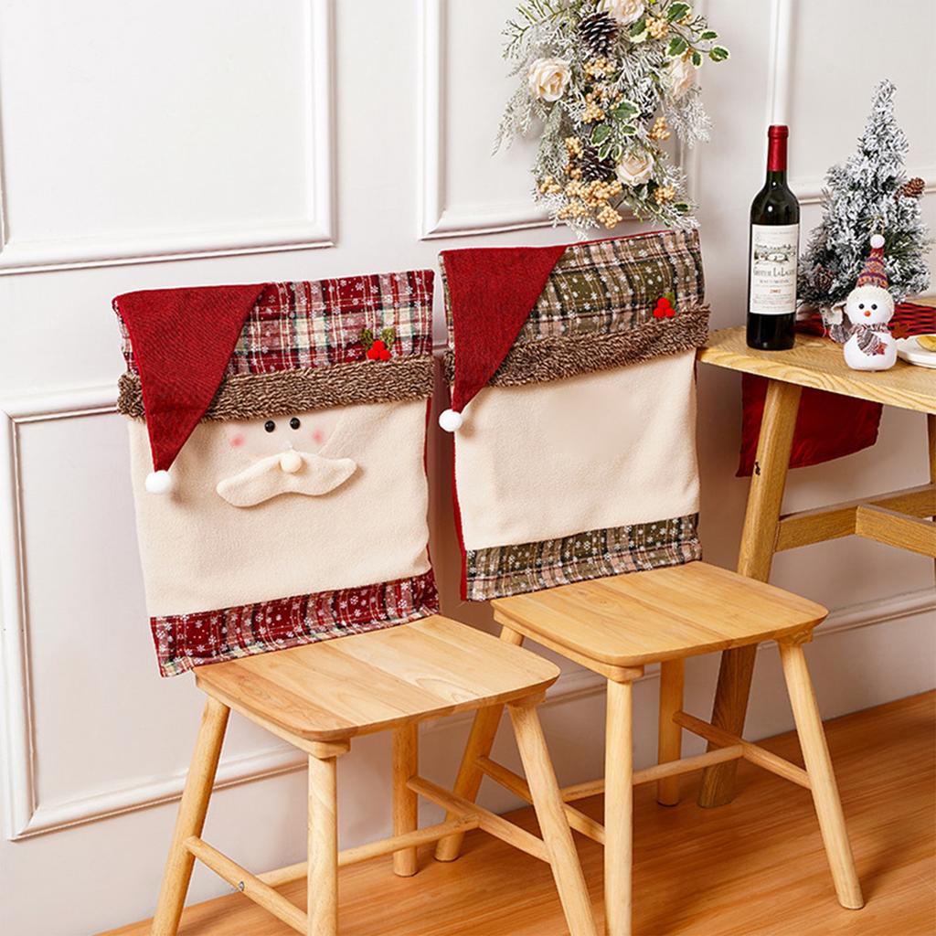 Weihnachtsmann Stuhlhussen Weihnachtsdekorationen Partydekorationen Weihnachts-Stuhlhussen