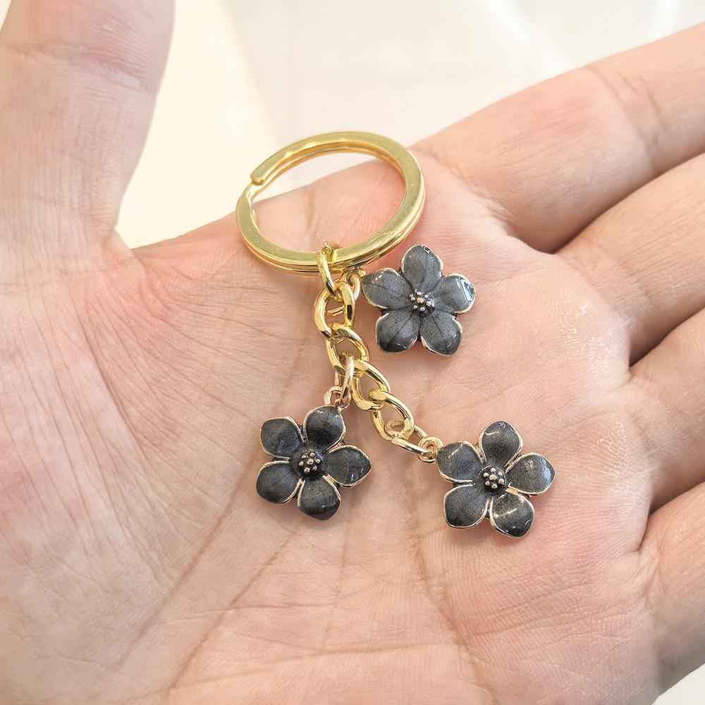 Cherry Blossom Keychain Simple Flower Pendant for Phone and Bag Decoration Couple Family Keychain Pendant