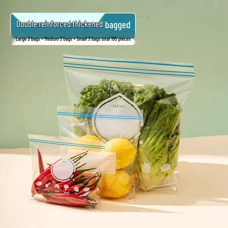 Zesílené mrazicí sáčky se zipovým uzávěrem pro domácí skladování potravin