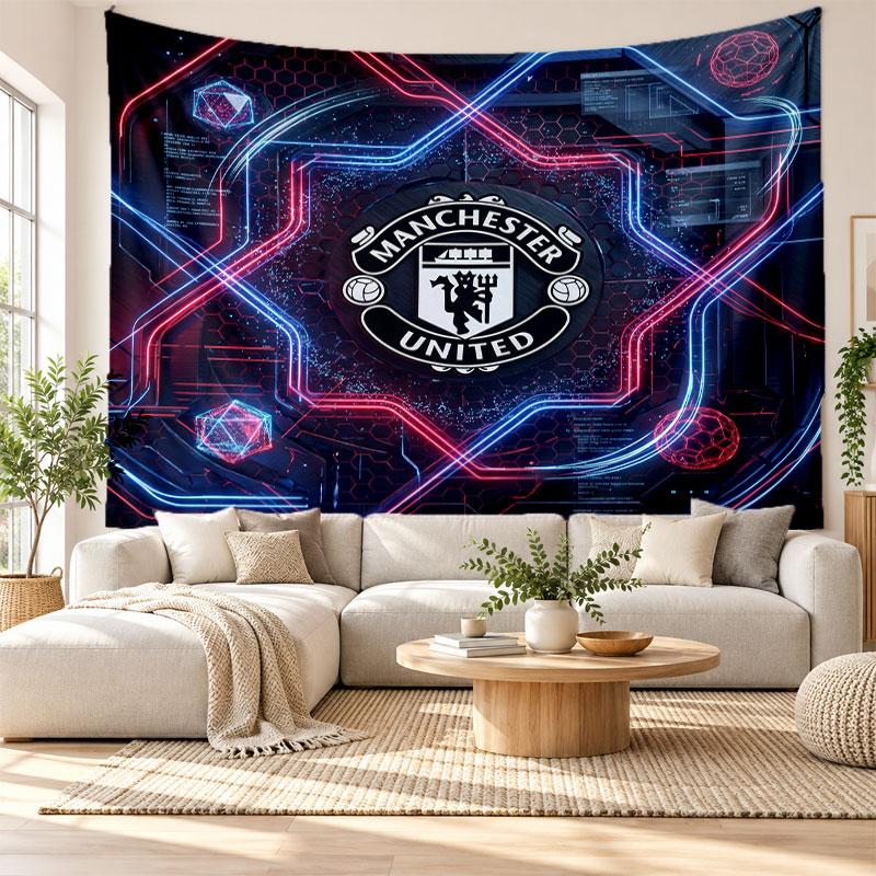 Manchester United Wandteppich, Weiches Stoff Wandbehang, Dekorative Kulisse Für Schlafzimmer Heim Wandkunst
