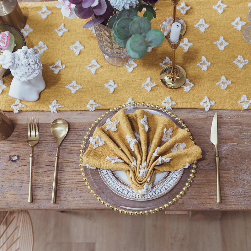 Nordic Napkins, Light Luxury Wedding Party High-End Decorative Table Mat Wine Coaster Restaurant Table Cloth Western Dining Mat