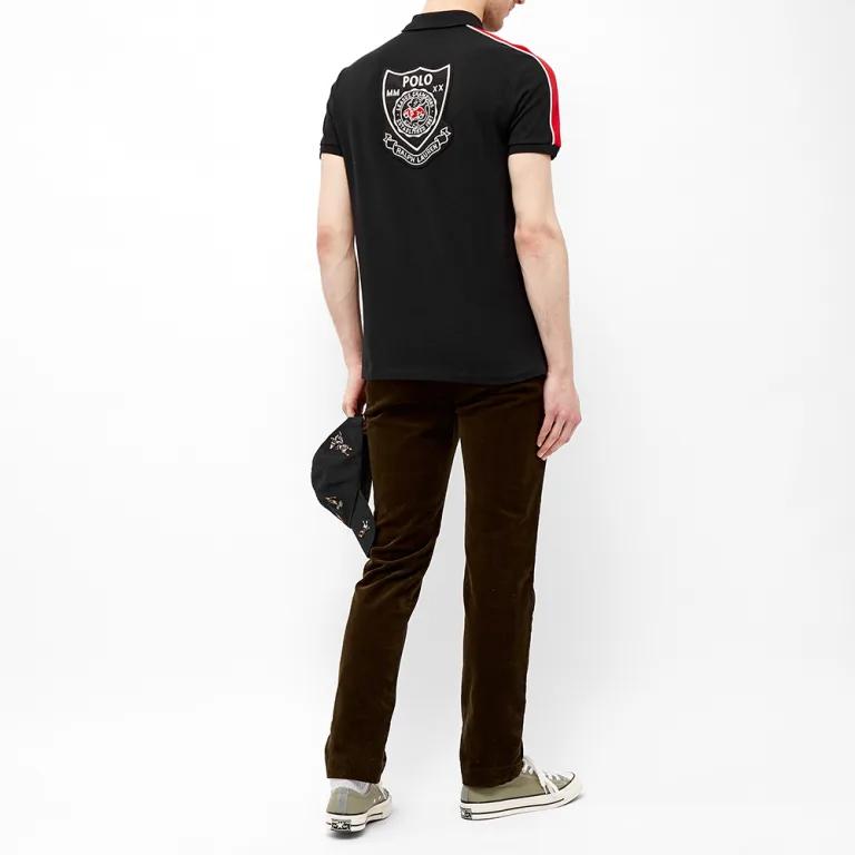 Polo Ralph Lauren Small Pony Logo Embroidered Short Sleeve Polo Shirt Men tops Black 710787745-001