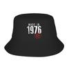 50th Birthday Made In 1976 Bucket Hats Gift For Girl Kawaii 50 Years Old Vocation Caps For Outdoor Lightweight