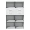 Highboard White 80 x 42.5 x 124 cm Particleboard