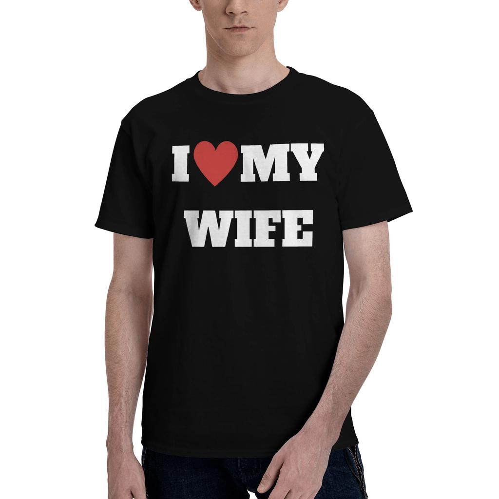 I Love Hot Dads Unisex Unisexs T Shirt Casual Tee Shirt Short Sleeve Crewneck Tshirts Cotton Printing Tops